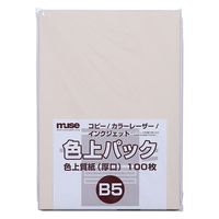 ミューズ 色上パック 色上質紙 厚口 B5 100枚入 アイボリー 300818 1セット(1パック(100枚入)×2)（直送品）