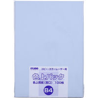 ミューズ 色上パック 色上質紙 厚口 B4 100枚入 あじさい 301587 1パック(100枚入)（直送品）