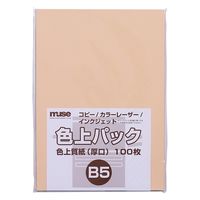 ミューズ 色上パック 色上質紙 厚口 B5 100枚入 枇杷 301631 1セット(1パック(100枚入)×2)（直送品）