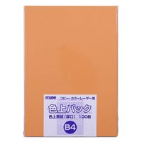 ミューズ 色上パック 色上質紙 厚口 B4 100枚入 オレンジ 300306 1パック(100枚入)（直送品）
