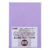 ミューズ 色上パック 色上質紙 厚口 B5 100枚入 りんどう 301822 1セット(1パック(100枚入)×2)（直送品）