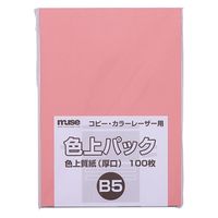 ミューズ 色上パック 色上質紙 厚口 B5 100枚入 サーモン 300870 1セット(1パック(100枚入)×2)（直送品）