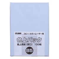 ミューズ 色上パック 色上質紙 厚口 B5 100枚入 あじさい 301594 1セット(1パック(100枚入)×2)（直送品）