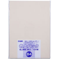 ミューズ 色上パック 色上質紙 厚口 B4 100枚入 アイボリー 300276 1パック(100枚入)（直送品）
