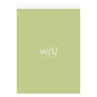 ナカバヤシ W/U ブロックメモ A7 5mm方眼罫 100枚 ピスタチオグリーン WU-A702-G 1セット(1冊×5)（直送品）