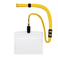 オープン工業 吊り下げ名札 クリップ式 特大サイズ ソフト 横型 チャック付 1枚入 黄 NL-21P-YE 1セット(3個)（直送品）