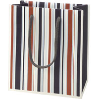 包む 手提げバッグ 紙袋 ストライプバッグ トリコロール W190×H220 TG039 1セット(1枚×3)（直送品）