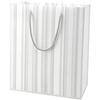 包む 手提げバッグ 紙袋 ストライプバッグ ライトグレー W270×H320 TG040 1セット(1枚×3)（直送品）