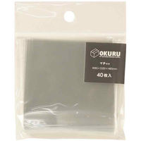 包む OPP袋 クリアバッグ W80×H80 マチあり 40枚入 TF013 1セット(40枚入×5)（直送品）