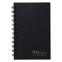 包む リングメモ ミニ スリム 5mm方眼罫 ミシン目入り ブラック T9094 1セット(1冊×3)（直送品）