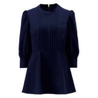 ボンマックス 八分袖チュニック丈ブラウス ネイビー 17号 AUB4300 AUB4300-8-17G 1着（直送品）