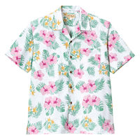 ボンマックス アロハシャツ(ハイビスカス柄) ホワイト 3L FB4577U FB4577U-15-3L 1着（直送品）