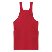 ボンマックス H型胸当てエプロン レッド L FK7205 FK7205-3-L 1枚（直送品）