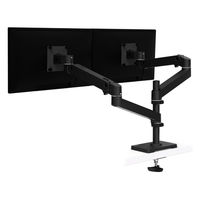 Ergotron LX Pro モニターアーム デュアル 縦/横型 グロメット取り付け ブラック 45-710-292 1台（直送品）