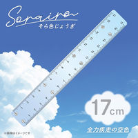 共栄プラスチック そら色じょうぎ 17cm SO-17-01 1本（直送品）