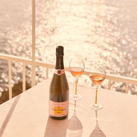 ヴーヴ クリコ ローズラベル 750ml(1本箱入り)　ギフトカード　スタンダード封筒／熨斗（御中元）（直送品）