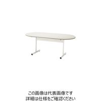 藤沢工業 TOKIO ミーティングテーブル TTーTW 楕円型 1500×750 ニューグレー TT-TW1575R-NG 1台 226-5874（直送品）