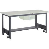 TRUSCO 中荷重作業台(500kg)CFW型 900X600XH740 薄型2段引出付 ダークグレー色 CFWS-0960UDC2 1台（直送品）