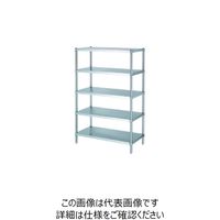 シンコー ステンレスラックベタ棚5段 SUS304 間口1488×奥行588×高さ1800 RBN5-15060 1台 129-7289（直送品）