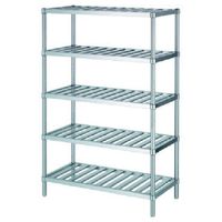 シンコー ステンレスラックスノコ棚5段 RSN5型 SUS304 588×588×1800 RSN5-6060 1台 129-8830（直送品）