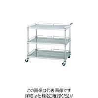 シンコー ステンレスワゴンガード付パンチング棚3段 間口900×奥行600×高さ800 PMN30-9060-U75 1台 133-0632（直送品）