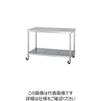 シンコー ステンレス作業台パンチング天板パンチング棚キャスター付 PWPBNC-15075-U75 1台 123-6537（直送品）