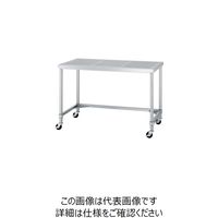 シンコー ステンレス作業台パンチング天板三方枠キャスター付 間口900×奥行750×高さ800 PWTC- 9075-U75 1台（直送品）