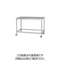 シンコー ステンレス作業台パンチング天板四方枠キャスター付 間口900×奥行600×高さ800 PWZNC-9060-U75 1台（直送品）