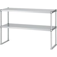 シンコー 上ベタ棚2段 間口1200mm ×1200×500 U2-12050 1台 828-2434（直送品）