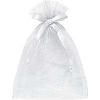 オーガンジー巾着 M　ホワイト 30枚入 OG-003-AS 1袋（30枚入） エスパック（直送品）