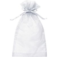 オーガンジー巾着 L　ホワイト 18枚入 OG-004-AS 1袋（18枚入） エスパック（直送品）