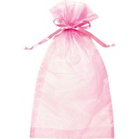 オーガンジー巾着 L　ピンク 18枚入 OG-018-AS 1袋（18枚入） エスパック（直送品）