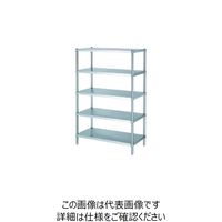 シンコー ステンレスラックベタ棚5段 SUS304 間口588×奥行438×高さ1800 RBN5-6045 1台 129-8889（直送品）