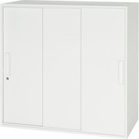 ダイシン工業 DAISHIN 壁面収納庫 3枚引戸型 上下兼用D400 ホワイト V940-09TS 1台 856-9714（直送品）