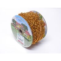 ニッサチェイン アルミ二重 15m巻 金 R-AR16-GD 1巻(15m) 127-4014（直送品）