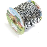 ニッサチェイン 代用クローム鉄リンクU 15m巻 R-IU26-CR 1巻(15m) 127-8811（直送品）