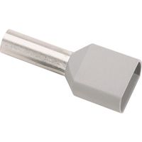 PANDUIT 絶縁付きフェルール端子 ツインワイヤー用 グレー 500個入り FTD76ー8ーD 1箱(500個)（直送品）