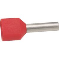 PANDUIT 絶縁付きフェルール端子 ツインワイヤー用 赤 500個入り FTD77ー10ーD 1箱(500個)（直送品）