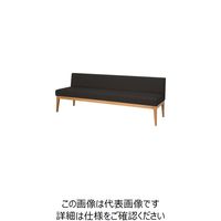 ミズノ 木脚ロビーチェア 3人用背付 ブラック MBC-1818WD58-BK 1台 127-7046（直送品）