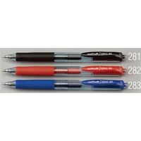 エスコ 0.5mm ボールペン(赤・ゲルインク・ノック式) EA765MG-282 1セット(60本)（直送品）