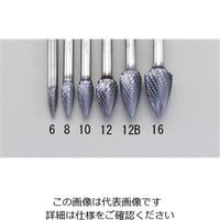 エスコ 12x25mm/6mm軸 [Coated]超硬バー EA819VF-12B 1セット(2本)（直送品）