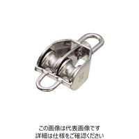 水本機械製作所 水本 ステンレス 豆ブロック2車ベケ付 参考使用荷重160kg MBK-38W 1個 849-1906（直送品）