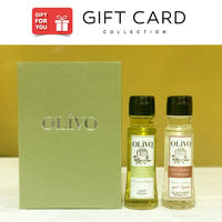 【手土産やプレゼントに】 「OLiVO」オリーブオイルとモデナ産ホワイトバルサミコ酢セット　ギフトカード　二重封筒（直送品）