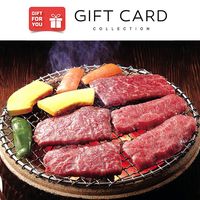 【手土産やお祝いの贈り物に】 宮崎県産 霧峰牛 カタロース焼肉 ギフトカード　桐箱　紙袋　熨斗　御中元（直送品）