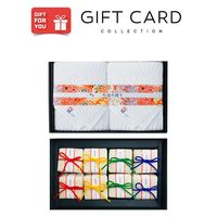 【手土産やお祝いに】 【結(ゆい) 新潟県産 コシヒカリ・今治タオル ギフトセット B ギフトカード　二重封筒　熨斗（御祝）（直送品）