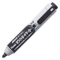 ぺんてる ノック式 ハンディホワイトボードマーカー 太字・平芯 黒 MWXN6M-A 1本（わけあり品）