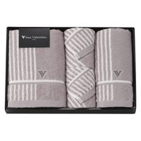 シャディ 【3箱セット】アイザック・バレンチノ バス・フェイス・ウォッシュタオルセット 26-0139-034 1セット(3箱)（直送品）