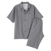 無印良品 メンズ 紳士 透かし サッカー織り 半袖パジャマ 紳士Ｍ グレー 良品計画