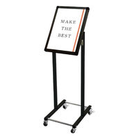 常磐精工 ブラックフロアバリウススタンドI型 A3縦 キャスターセット BFVAIAC-A3T-KSET 1台（直送品）