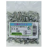 SUNCO 三価ホワイト (+)ナベP=3 小袋100入り 3×12 (100本入) 10-00-K003-0030-0120-03（直送品）